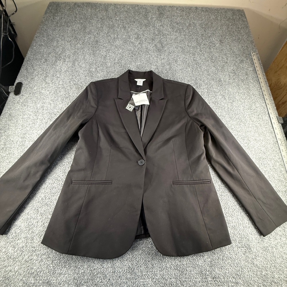 Liz Claiborne Collection Womens Black Single Button Blazer Jacket Size 16 NWT